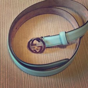 Gucci belt light blue
